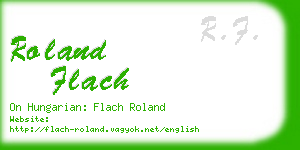 roland flach business card